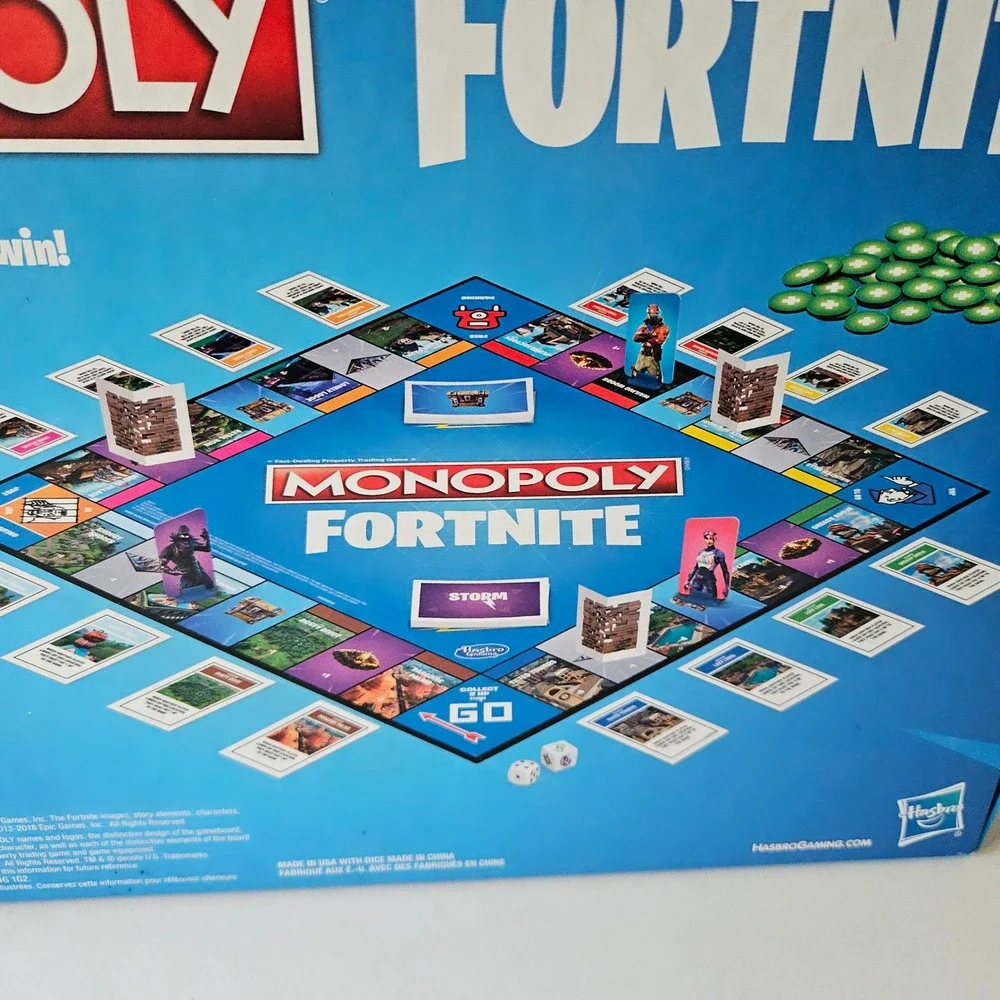 Fortnite Monopoly Board Game Hasbro Limited Edition - Open Box